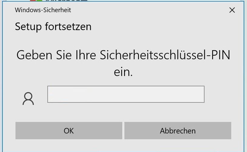 Sicherheitsschlüssel PIN